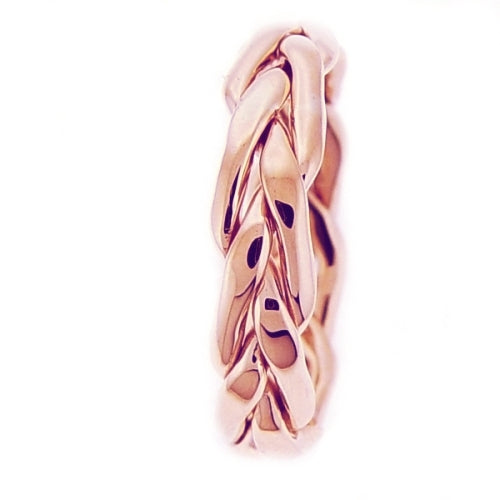 14K Rose Gold Hand Braided Ring