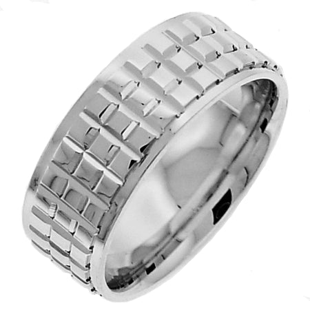 14K or 18K White Gold Traditional Ring