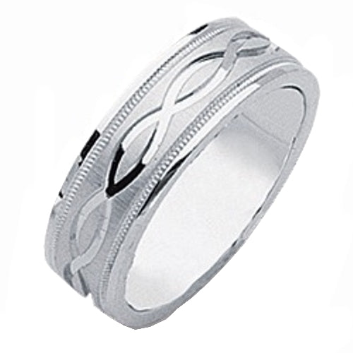 14K or 18K White Gold Celtic Ring