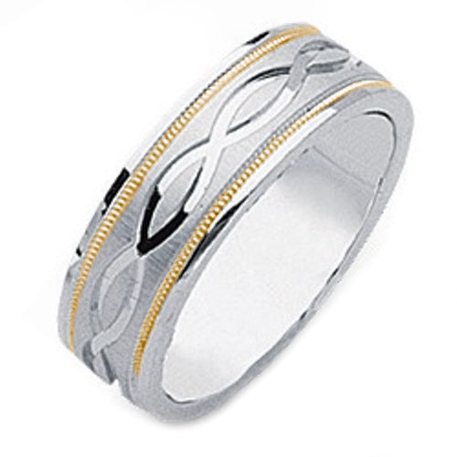 14K or 18K Two-Tone Gold Celtic Ring
