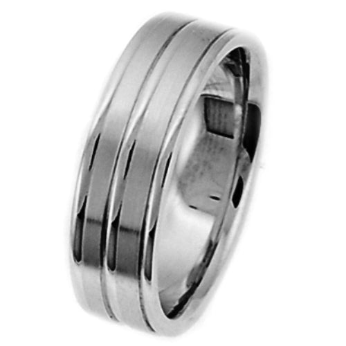 14K or 18K White Gold Traditional Ring