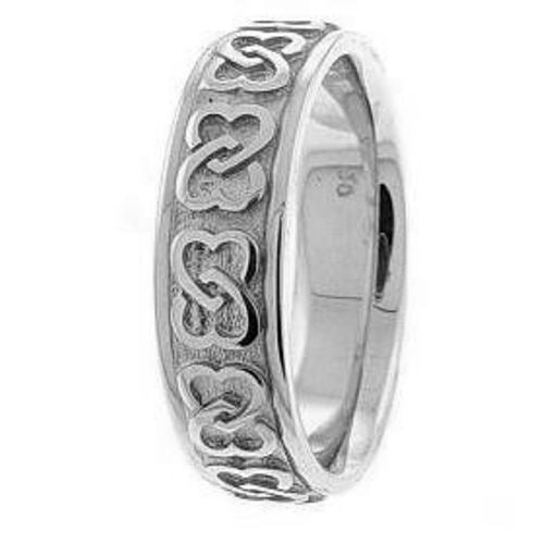 Titanium and 14K White or Yellow Gold Celtic Ring