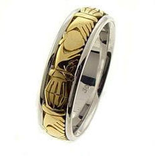 Titanium and 14K Gold Celtic Ring