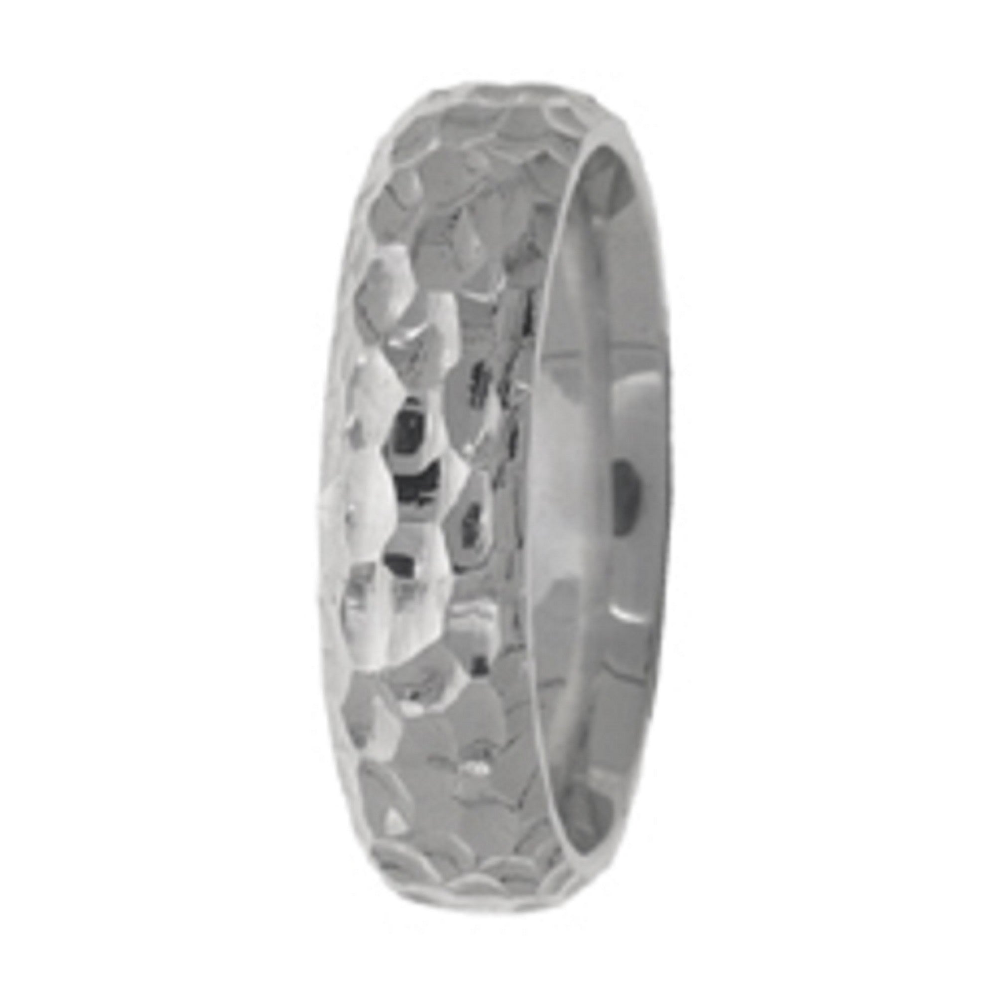 5MM Hammered Finish Design Ring Bands