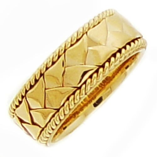14K or 18K Yellow Gold Hand Braided Ring