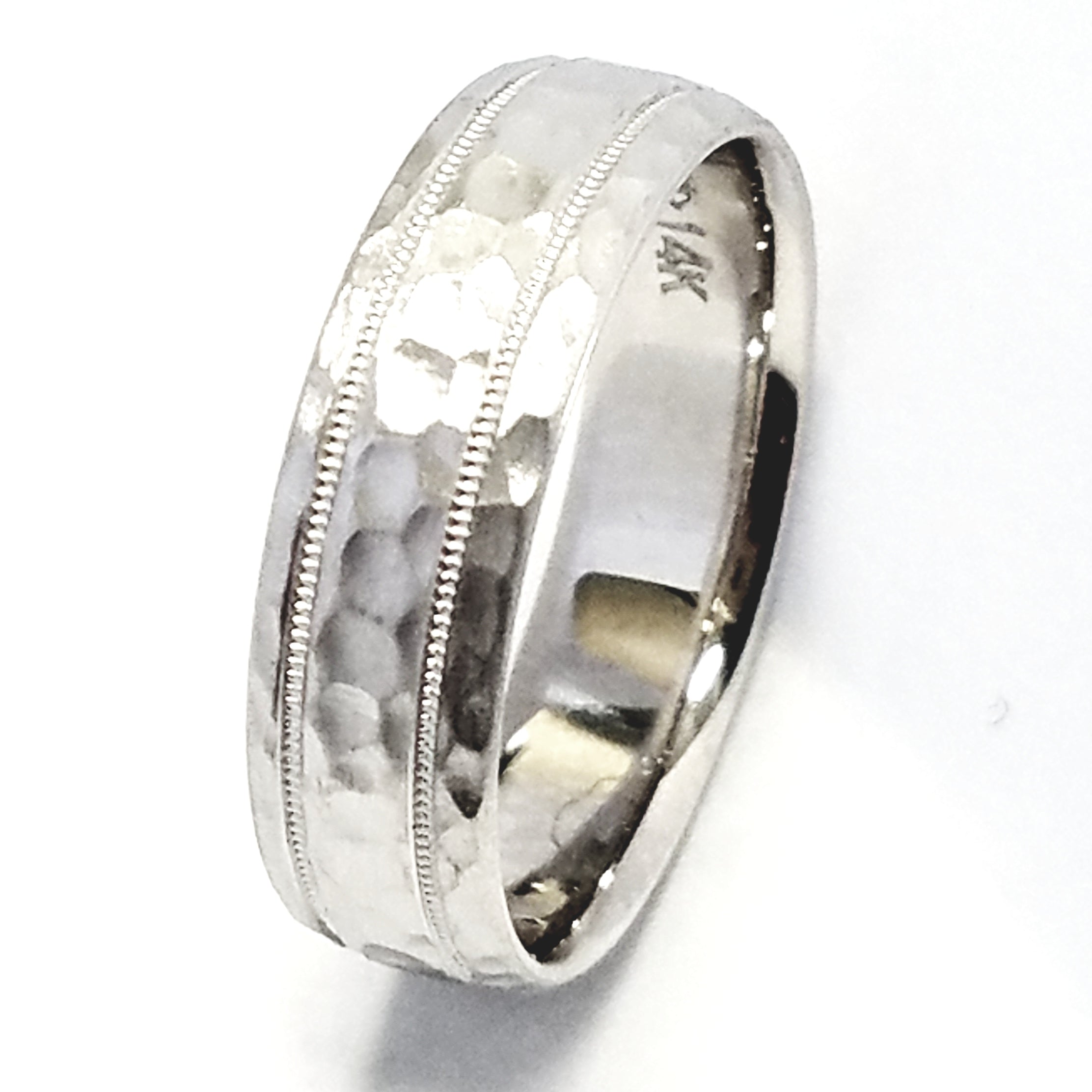 14K or 18K White Gold Traditional Ring