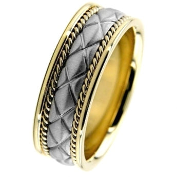 14K or 18K Two-Tone Gold Hand Braided Ring