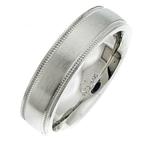 14K or 18K White Gold Traditional Ring
