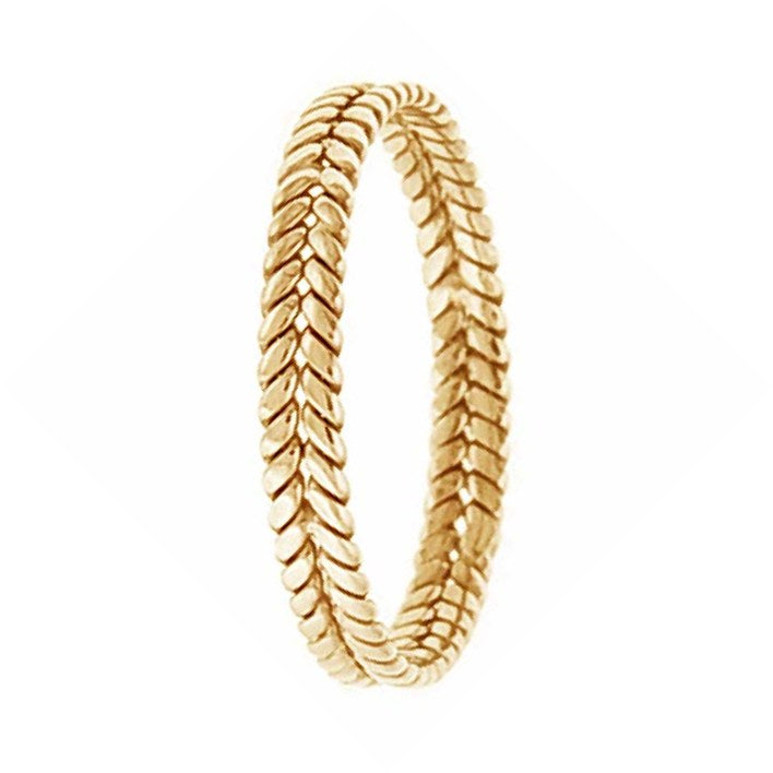 Two Strand Hand Braided Band Delicate Ring