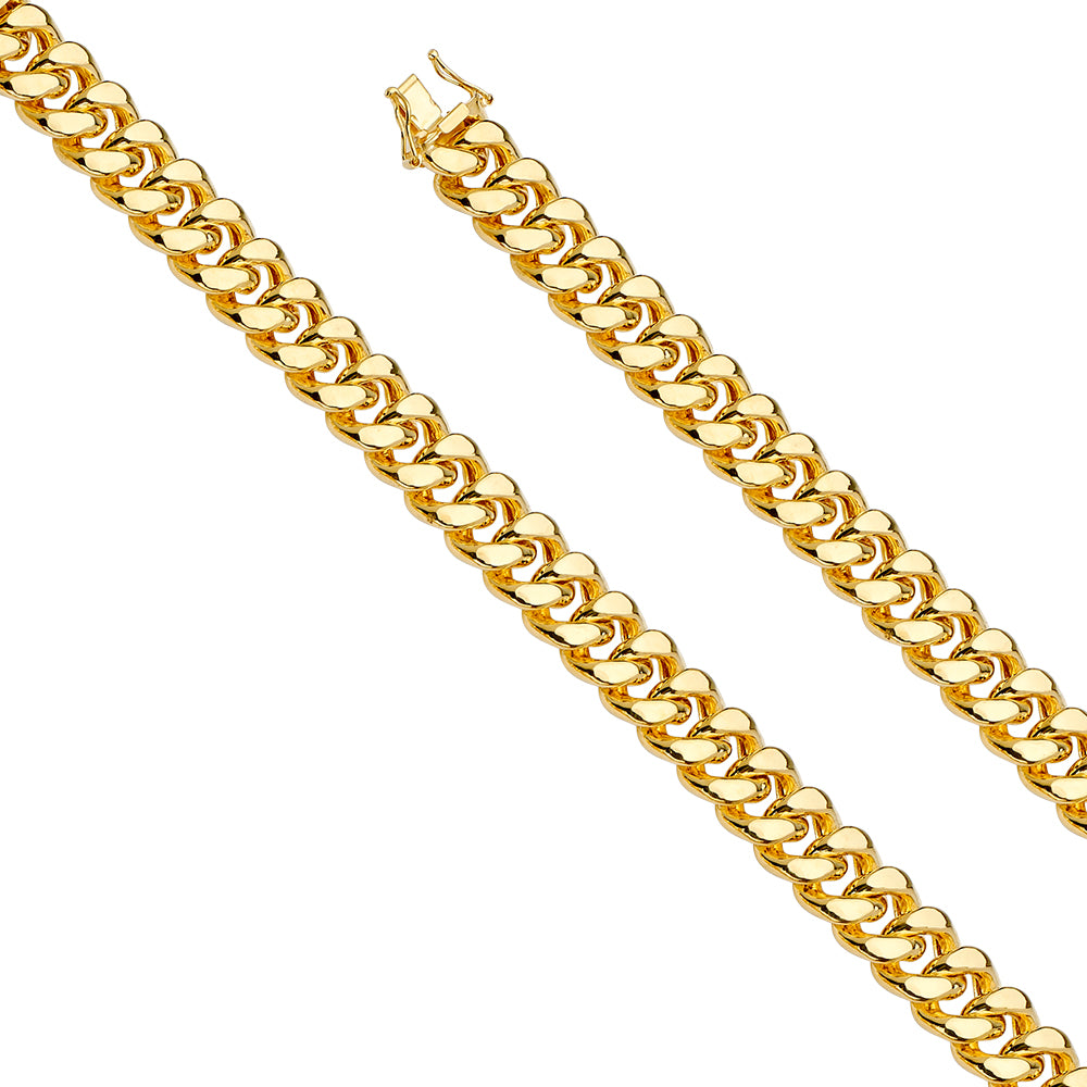 14k Gold Hollow Miami Cuban Chain Necklace 3.7 MM - 12 MM - 0