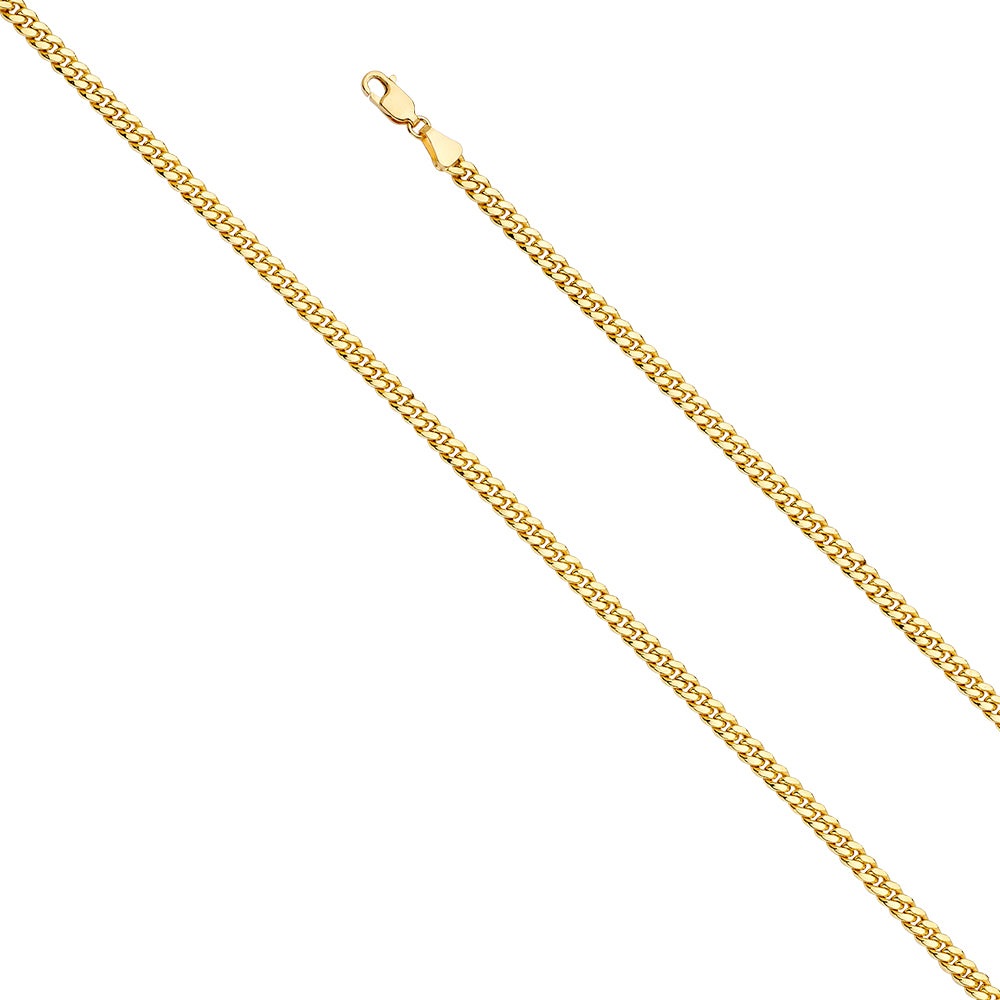 14k Gold Hollow Miami Cuban Chain Necklace 3.7 MM - 12 MM - 0