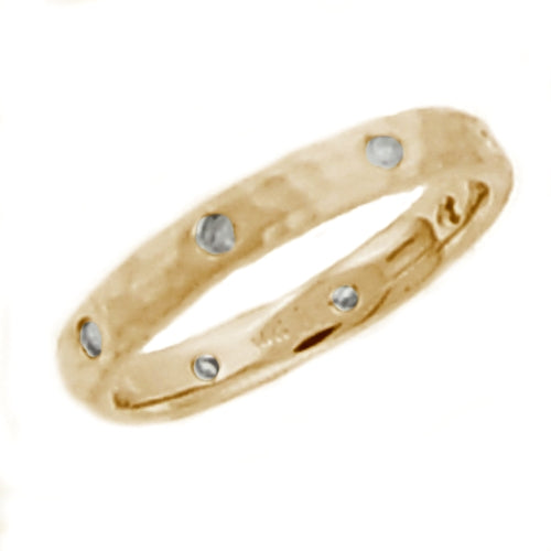 Eternity Hammer Finish Design Ring Band