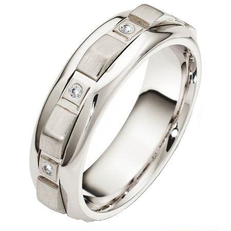 Eternity Spinning Brush Finish Center Ring Band