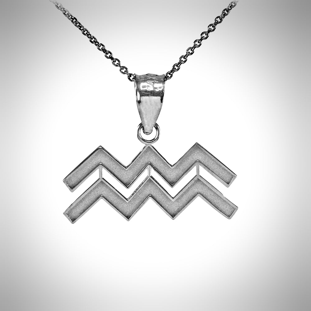 Zodiac Sign Aquarius (Jan 20-Feb 18) Pendant Necklace