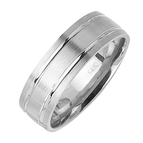 14K or 18K White Gold Ring