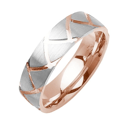 14K or 18K White and Rose Gold Celtic Ring