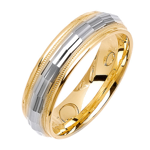 14K or 18K White and Yellow Gold Ring