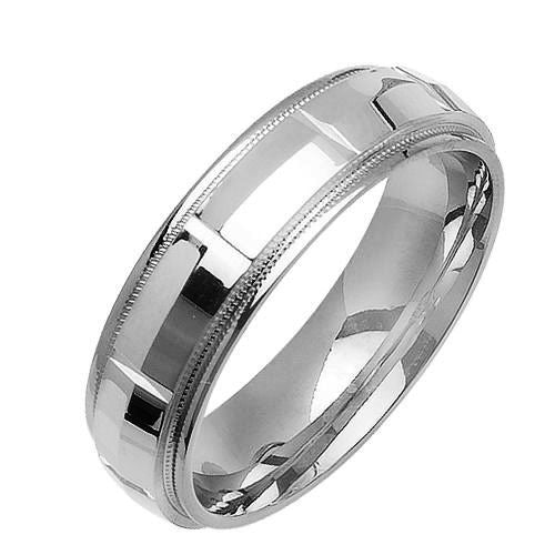 14K or 18K White Gold Miligrain Ring