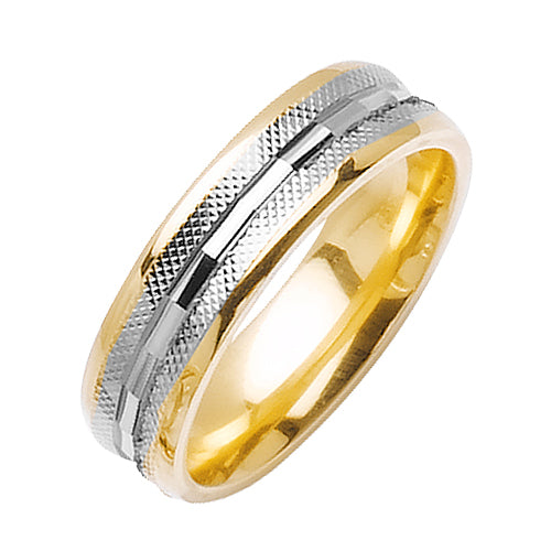 14K or 18K White and Yellow Gold Ring