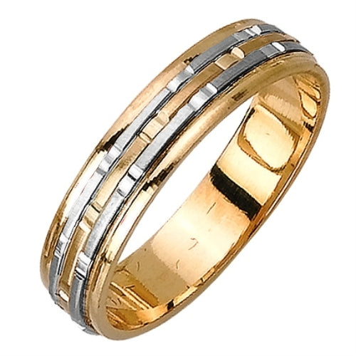14K or 18K White and Yellow Gold Traditional Ring
