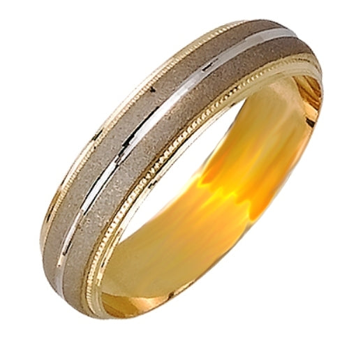 14K or 18K White and Yellow Gold Miligrain Ring
