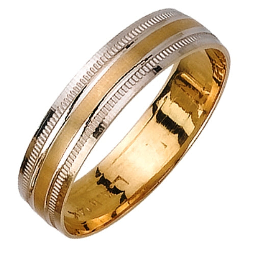 14K or 18K White and Yellow Gold Miligrain Ring