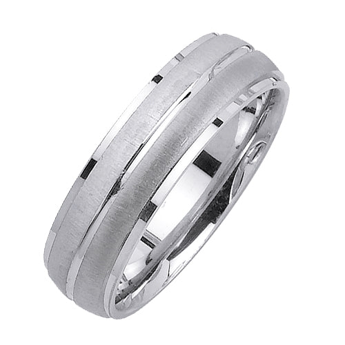 14K or 18K White Gold Traditional Ring