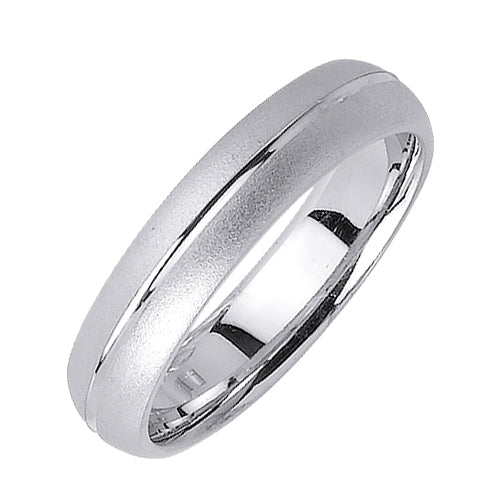 14K or 18K White Gold Traditional Ring