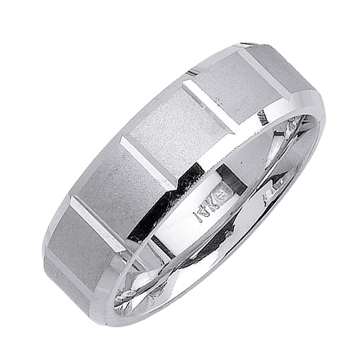 14K or 18K White Gold Traditional Ring