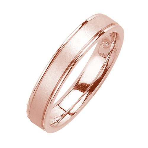14K or 18K Rose Gold Plain Ring