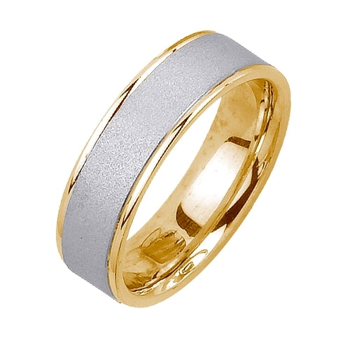 14K or 18K Two-Tone Gold Plain Ring