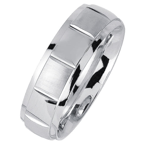 14K or 18K White Gold Traditional Ring