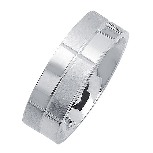 14K or 18K White Gold Traditional Ring