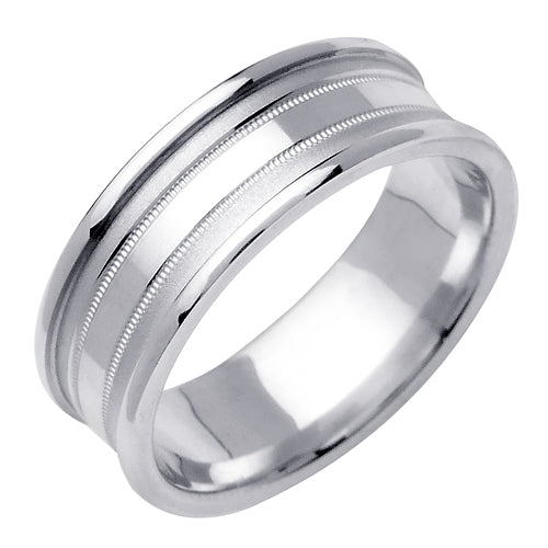 14K or 18K White Gold Traditional Ring
