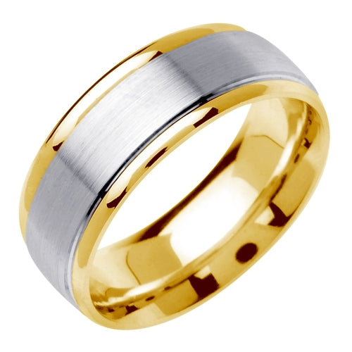 14K or 18K Two-Tone Gold Plain Ring