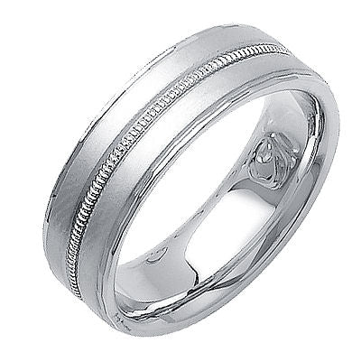 14K or 18K White Gold Traditional Ring