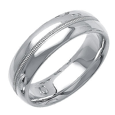 14K or 18K White Gold Traditional Ring