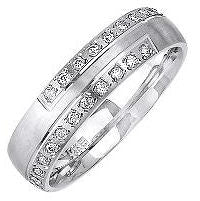 0.24ct 14K or 18K White Gold Diamond Ring