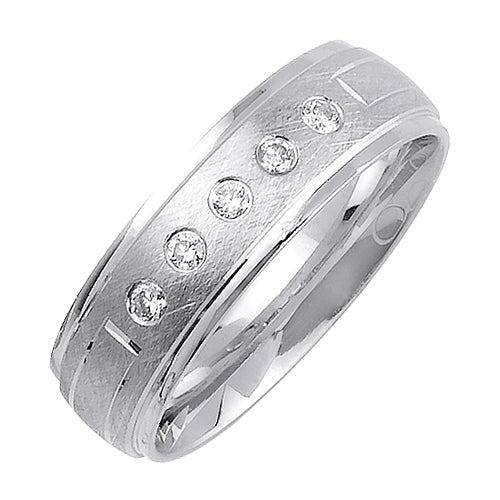 0.15ct 14K or 18K White Gold Diamond Ring