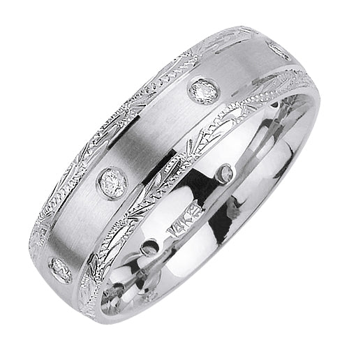 0.24ct 14K or 18K White Gold Diamond Ring