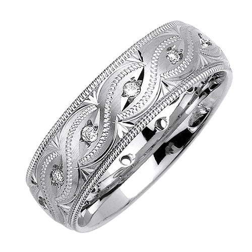 0.24ct 14K or 18K White Gold Diamond Ring