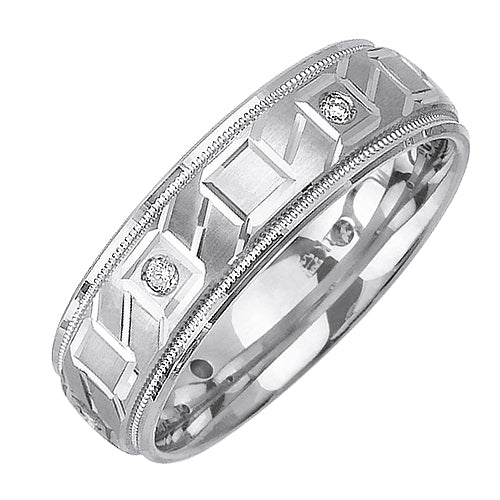 0.12ct 14K or 18K White Gold Diamond Ring