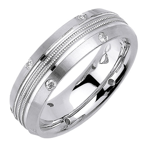 0.24ct 14K or 18K White Gold Diamond Ring