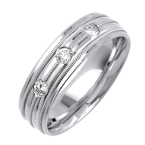 0.24ct 14K or 18K White Gold Diamond Ring