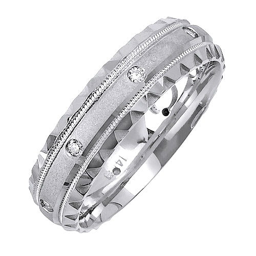 0.16ct 14K or 18K White Gold Diamond Ring