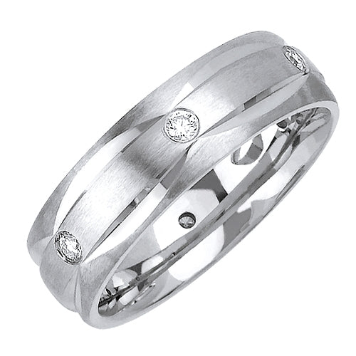 0.24ct 14K or 18K White Gold Diamond Ring