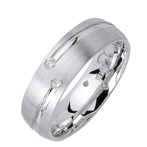 0.12ct 14K or 18K White Gold Diamond Ring