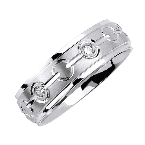 0.18ct 14K or 18K White Gold Diamond Ring