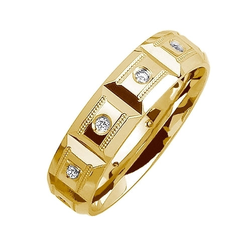 0.24ct 14K or 18K Yellow Gold Diamond Ring