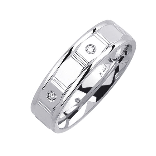 0.12ct 14K or 18K White Gold Diamond Ring